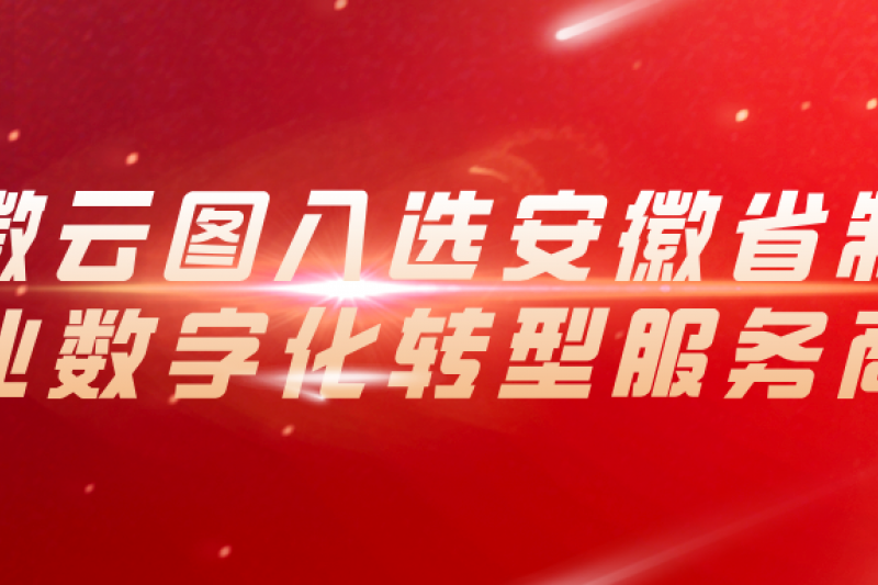 頭條 | 安徽云圖入選安徽省制造業(yè)數(shù)字化轉(zhuǎn)型服務(wù)商